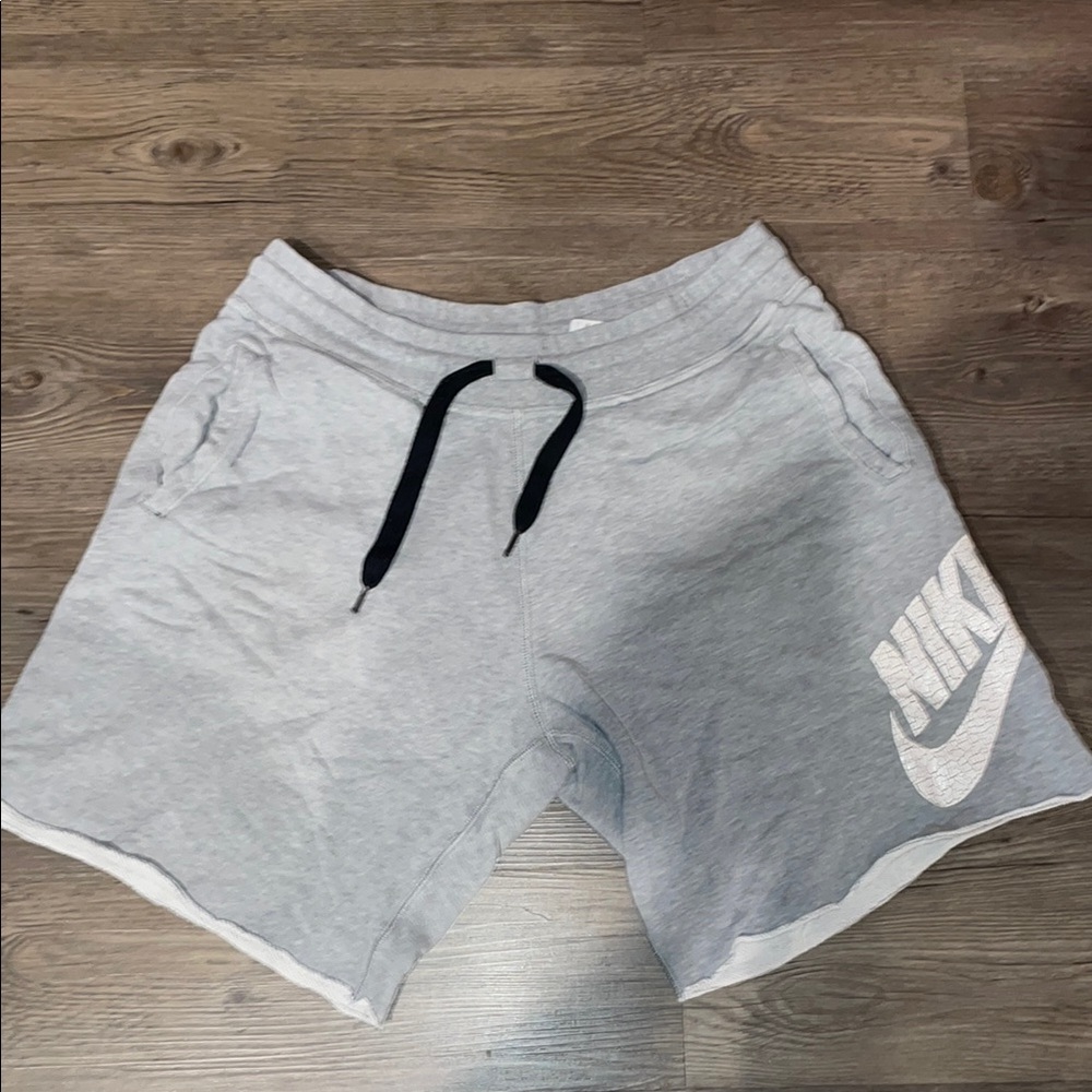 Nike Gray Athletic Shorts with Drawstring